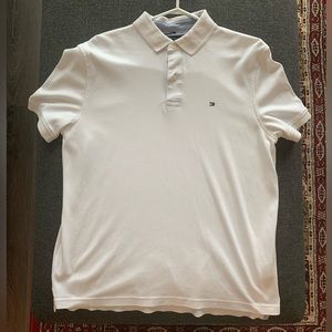 Tommy Hilfiger White Polo Shirt - L